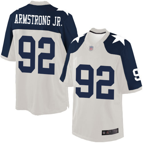 Men Dallas Cowboys Limited White Dorance Armstrong Jr. Alternate #92 Throwback NFL Jersey->dallas cowboys->NFL Jersey